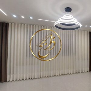 پرده کامل آماده نصب با دوخت مینیمال عرض 400 ارتفاع 280