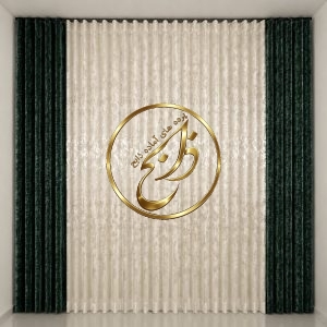 پرده کامل آماده نصب با دوخت مینیمال عرض 300 ارتفاع 280 رنگ پنلها سبز تیره